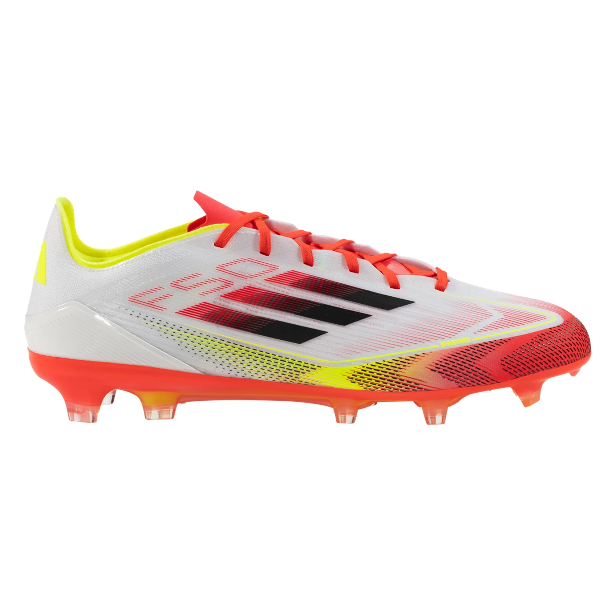 adidas F50 Pro FG Soccer Cleats (White/Black/Yellow) - Soccer
