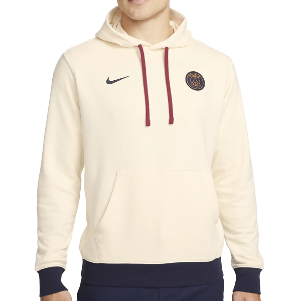 Nike Paris Saint-Germain Club Fleece Hoodie 23/24 (Coconut Milk/Blacke ...