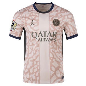 Nike Paris Saint-Germain Danilo Fourth Jersey w/ Ligue 1 Champion Patch 23/24 (Hemp/Obsidian/Sequoia)