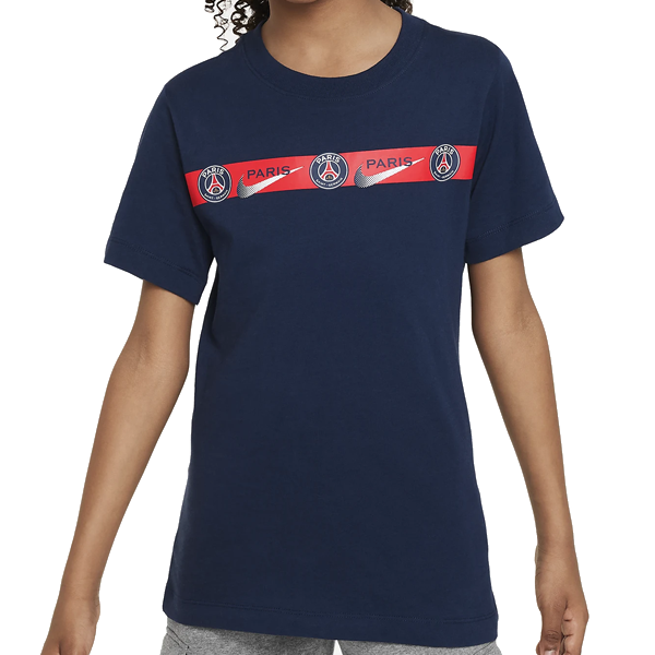 Nike Youth Paris Saint-Germain Logos T-Shirt (Midnight Navy) Size ym