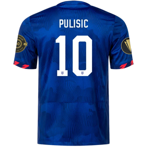 Nike Mens United States Christian Pulisic Away Jersey w/ Gold Cup Patches 23/24 (Hyper Royal/Loyal Blue)
