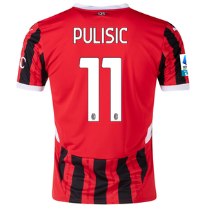 Puma AC Milan Christian Pulisic Home Jersey w/ Serie A Patch 24/25 (Puma Red/Puma Black)