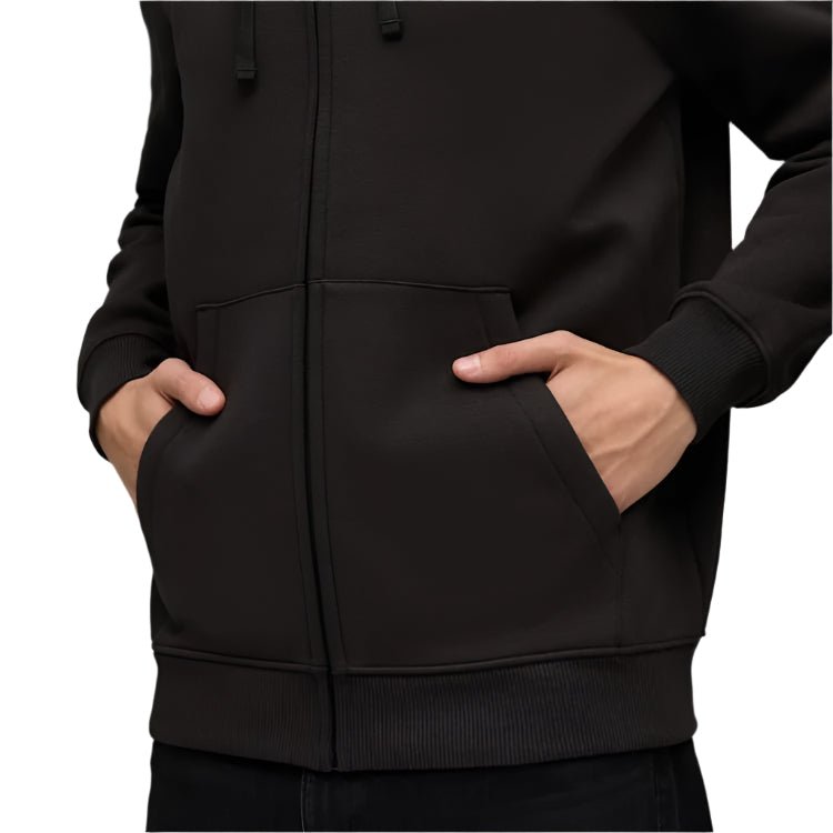 Puma AC Milan 25/26 Essentials Hooded Jacket (Black/Red) | SoccerWearhouse
