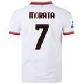 Puma AC Milan Authentic Alvaro Morata Away Jersey w/ Series A Patch 24/25 (Puma White)