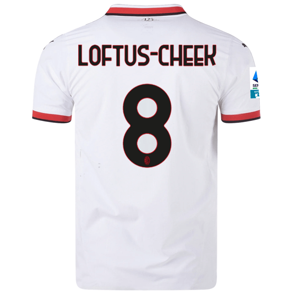 Puma AC Milan Authentic Ruben Loftus - Cheek Away Jersey w/ Series A Patch 24/25 (Puma White) | SoccerWearhouse