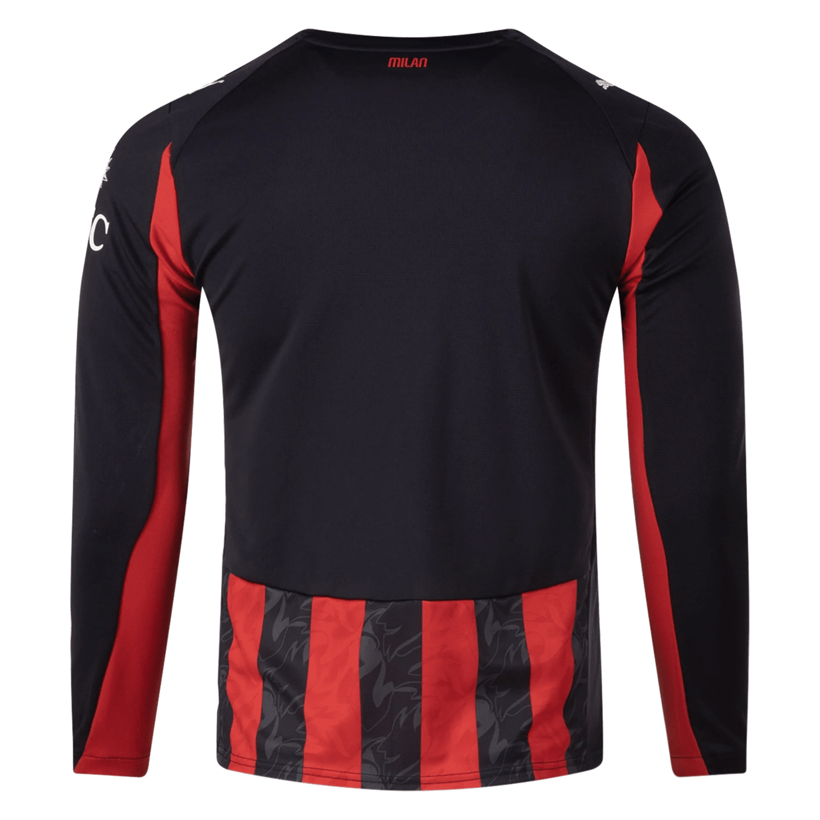 Puma AC Milan Long Sleeve Home Jersey 25/26 (Red/Black) | SoccerWearhouse