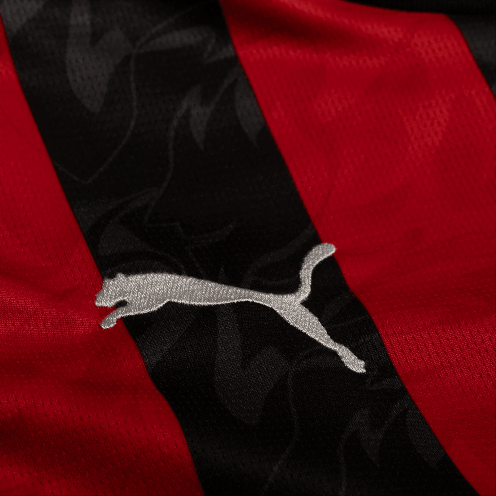 Puma AC Milan Long Sleeve Home Jersey w/ Champions League Patches 25/26 (Red/Black) | SoccerWearhouse