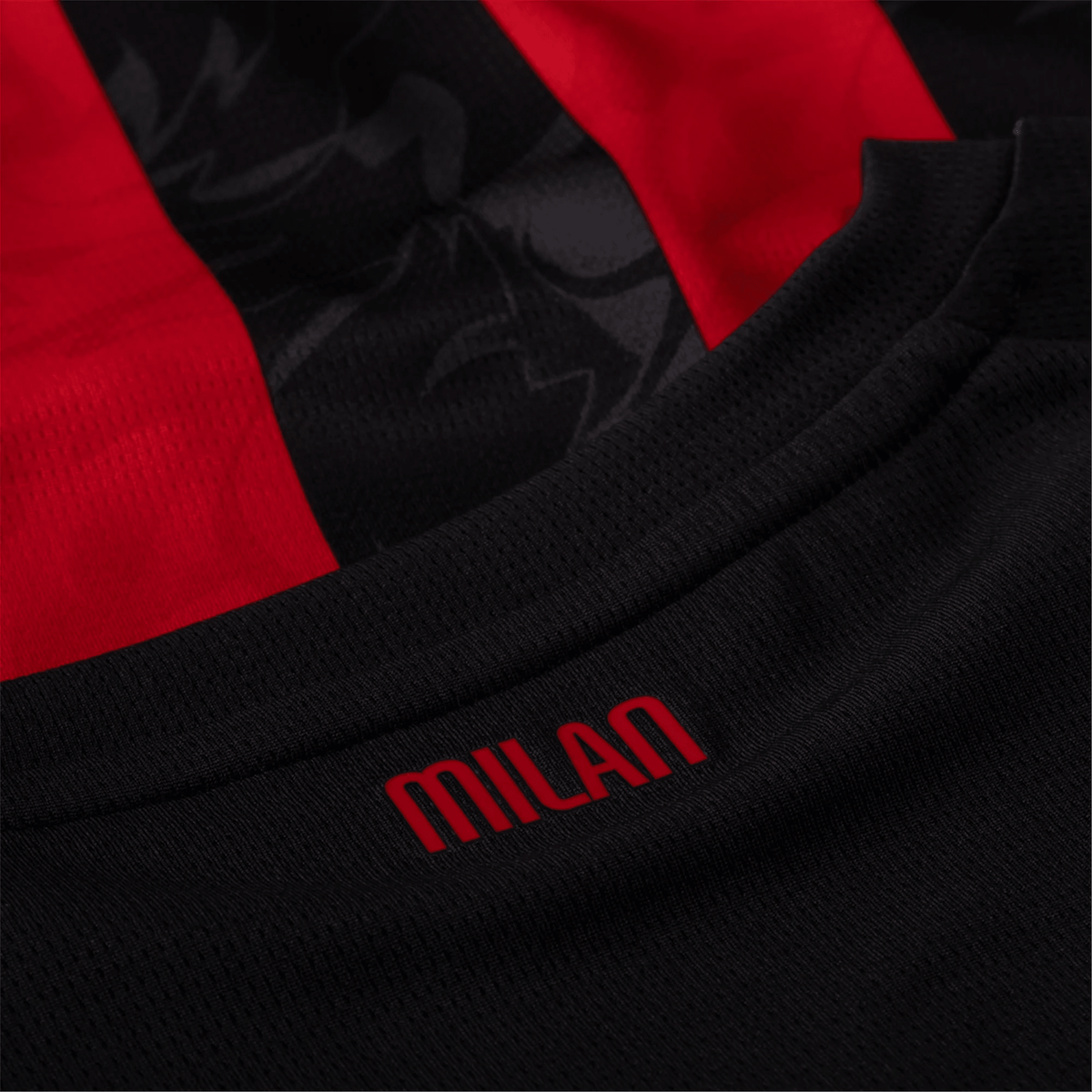 Puma AC Milan Long Sleeve Home Jersey w/ Champions League Patches 25/26 (Red/Black) | SoccerWearhouse
