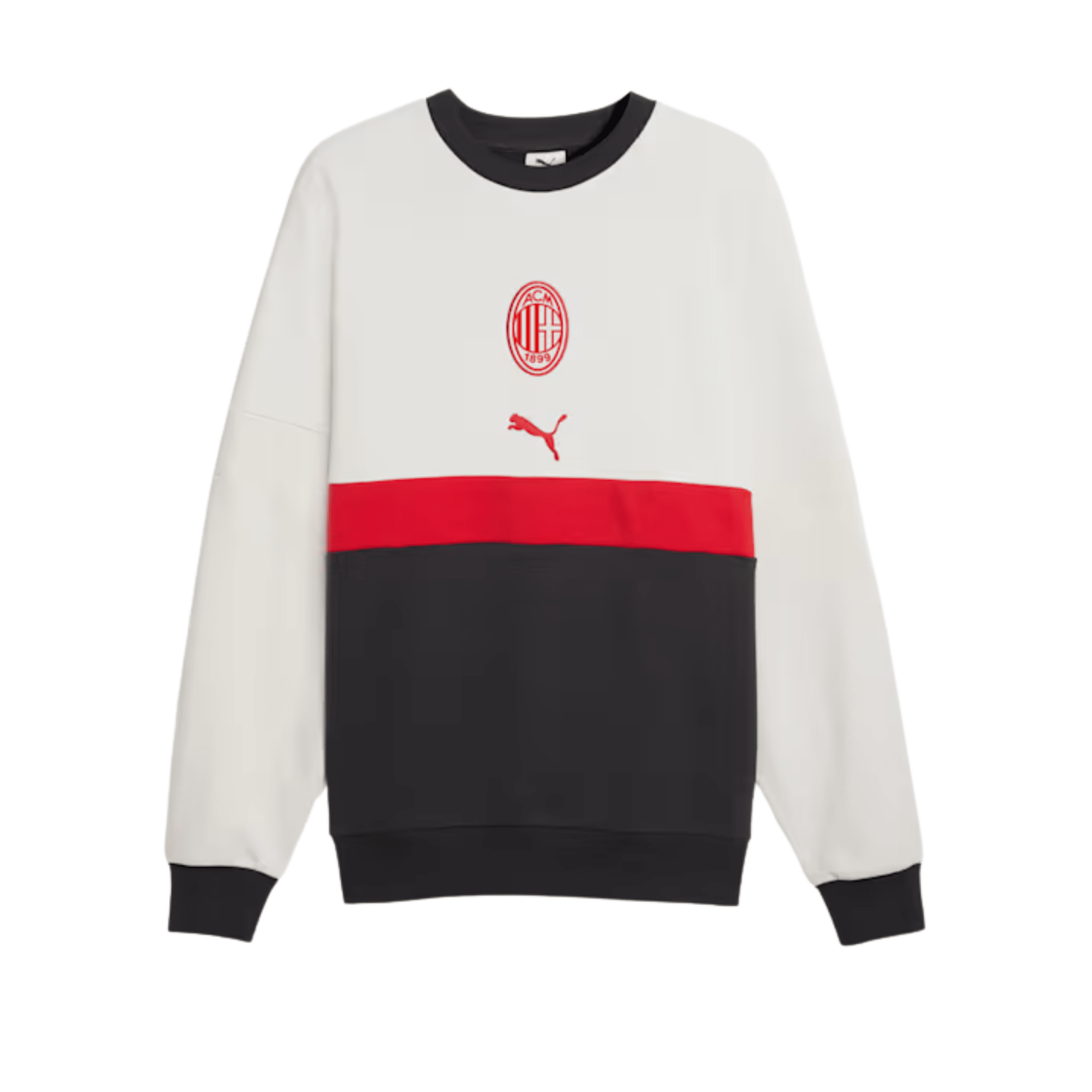 PUMA AC Milan Relaxed Crewneck Sweatshirt 26/27 (Vapor Gray/Dark Gray)