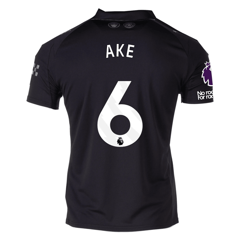 Puma Ake Men's Manchester City Away Jersey 25/26 w/ NRFR + EPL Patches (Puma Black) | SoccerWearhouse