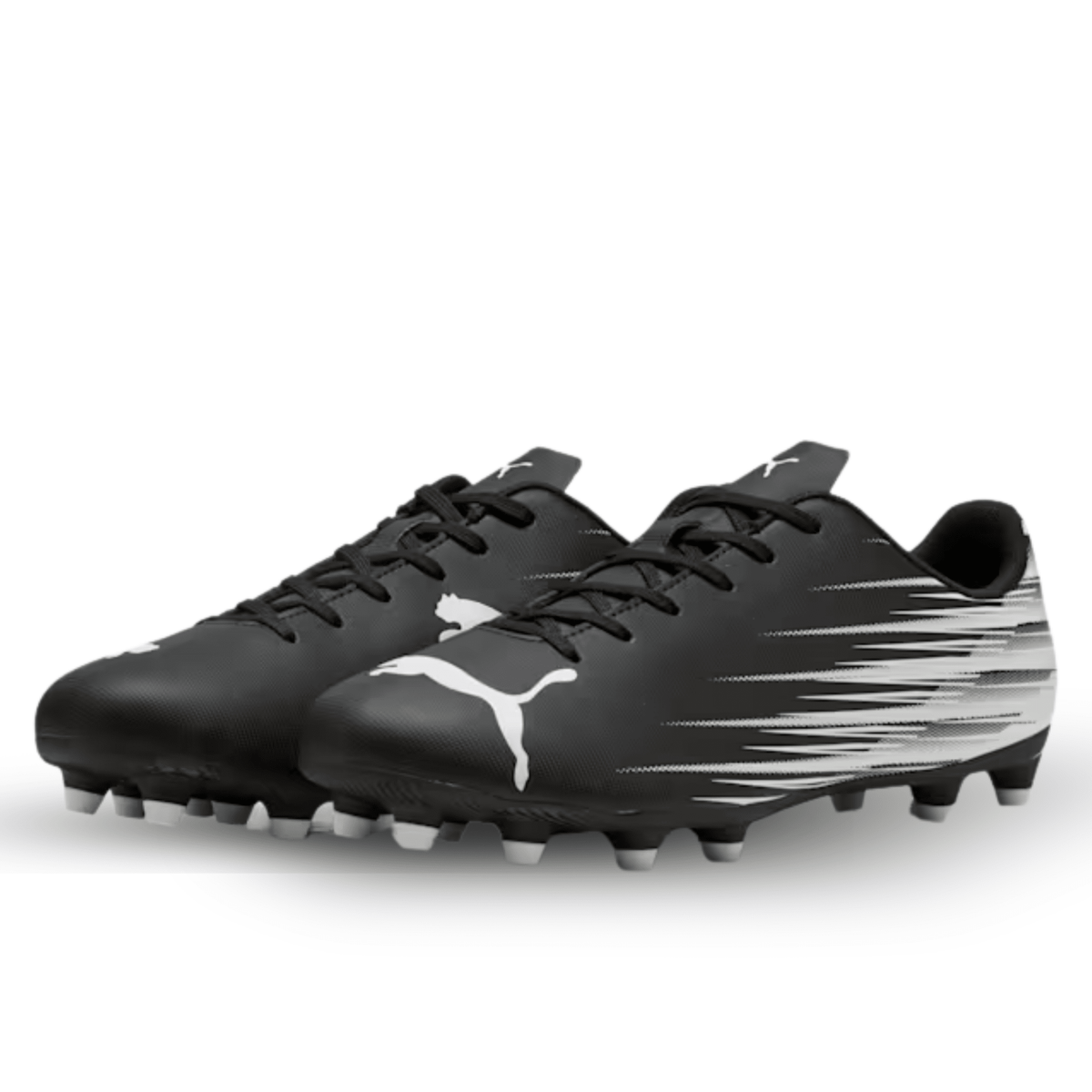 PUMA Attacanto II FG/AG Soccer Cleats (Black/White) | SoccerWearhouse