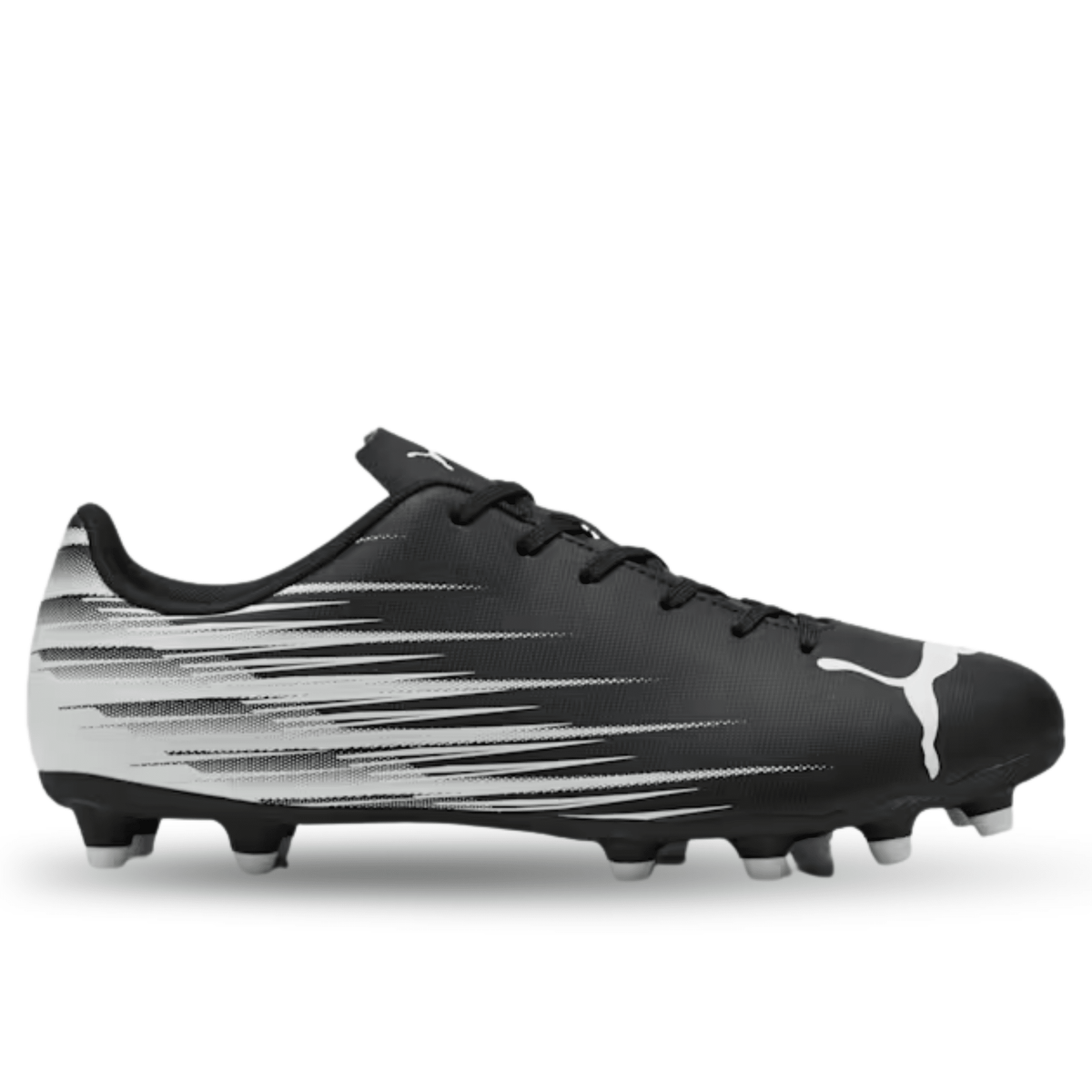 PUMA Attacanto II FG/AG Soccer Cleats (Black/White) | SoccerWearhouse