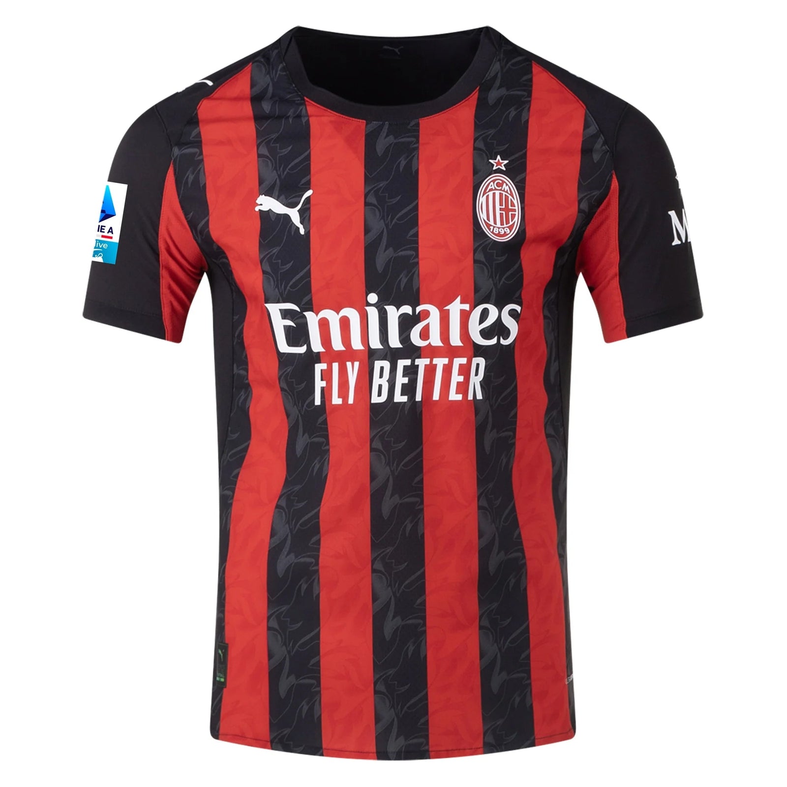 Puma Luka Modric Men's AC Milan Authentic Home Jersey 25/26 w/ Seria A Patch (Red/Black) | SoccerWearhouse