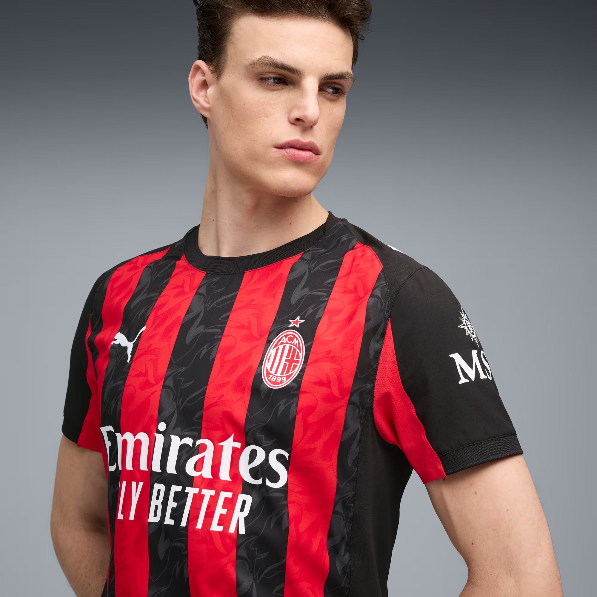 ACミラン ラファエル・レアオ オーセンティック Puma Rafa Leao Men's AC Milan Authentic Home Jersey 25/26 w/ Seria A P