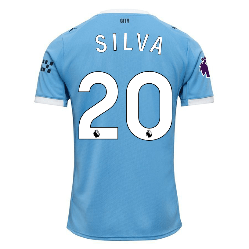 Puma Bernardo Silva Manchester City Home Jersey 25/26 w/ EPL + Sponsor
