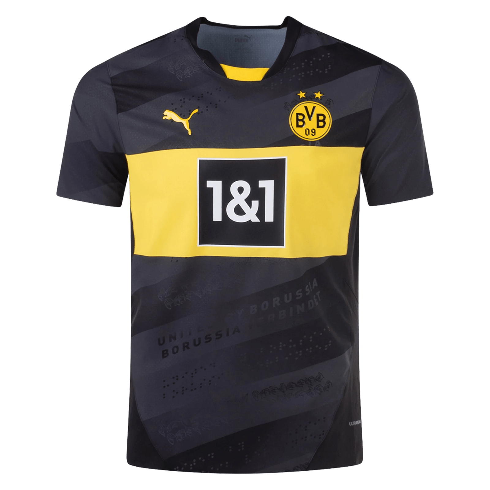 Puma Borussia Dortmund Authentic Away Jersey 24/25 (Puma Black/Faster Yellow) | SoccerWearhouse