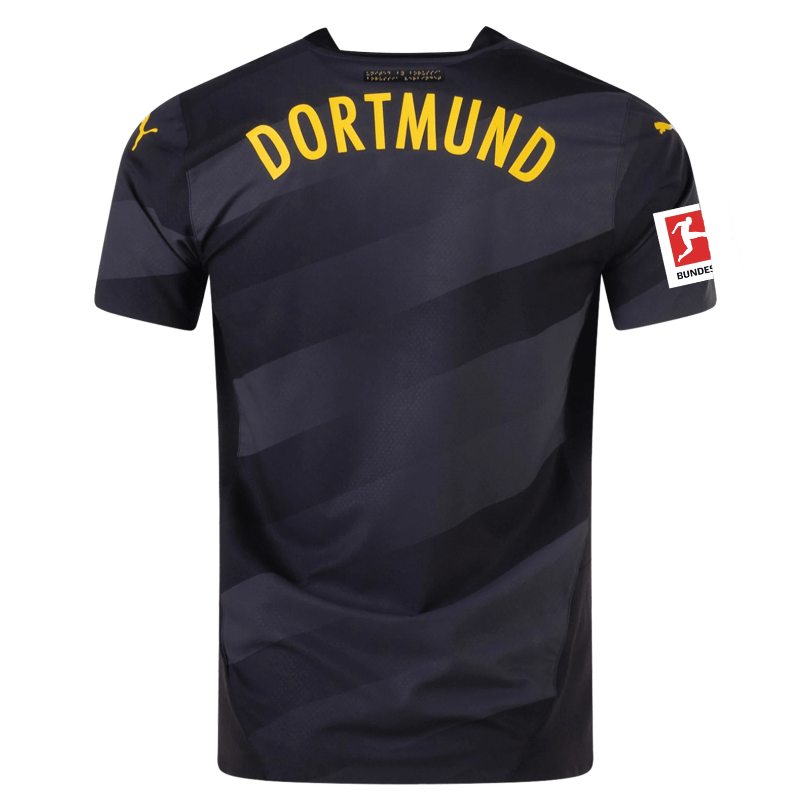 Puma Borussia Dortmund Authentic Yan Couto Away Jersey w/ Bundesliga Patch 24/25 (Puma Black/Faster Yellow) | SoccerWearhouse