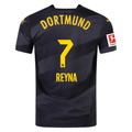 Puma Borussia Dortmund Authentic Gio Reyna Away Jersey w/ Bundesliga Patch 24/25 (Puma Black/Faster Yellow)