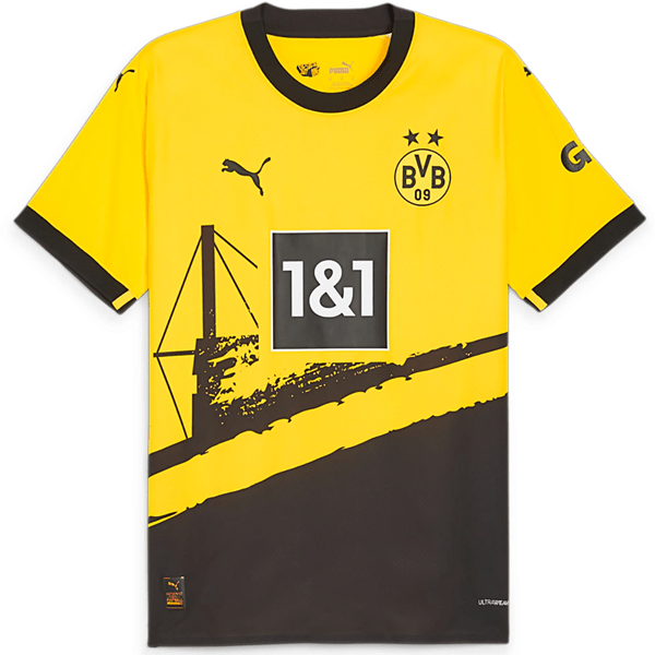 Puma Borussia Dortmund Authentic Home Jersey 23/24 (Cyber Yellow/Puma Black) | SoccerWearhouse