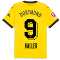Puma Borussia Dortmund Authentic Sebastian Haller Home Jersey w/ Bundesliga Patch 23/24 (Cyber Yellow/Puma Black)