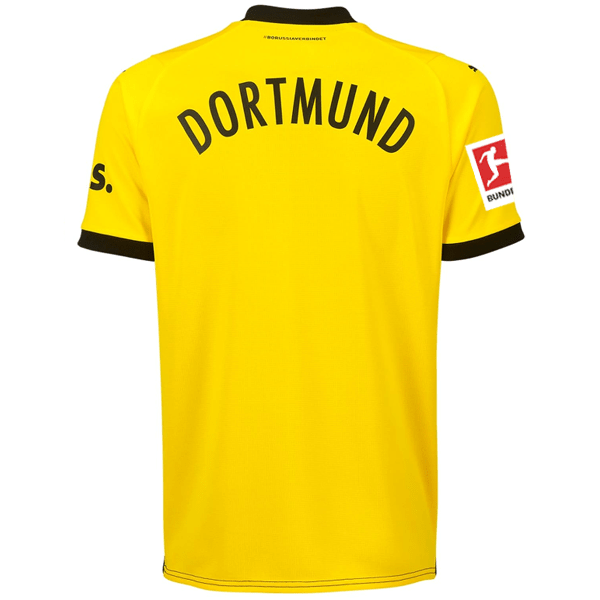 Puma Borussia Dortmund Home Jersey w/ Bundesliga Patch 23/24 (Cyber Yellow/Puma Black) | SoccerWearhouse