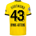 Puma Borussia Dortmund Jamie Bynoe-Gittens Home Jersey w/ Champions League Patches 23/24 (Cyber Yellow/Puma Black)