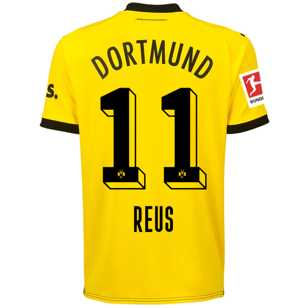 Puma Borussia Dortmund Marco Reus Home Jersey w/ Bundesliga Patch 23/2