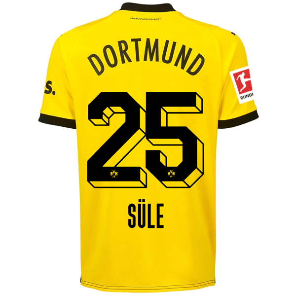 Puma Borussia Dortmund Sule Home Jersey w/ Bundesliga Patch 23/24 (Cyber Yellow/Puma Black) | SoccerWearhouse