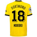 Puma Borussia Dortmund Youssoufa Moukoko Home Jersey w/ Champions League Patches 23/24 (Cyber Yellow/Puma Black)