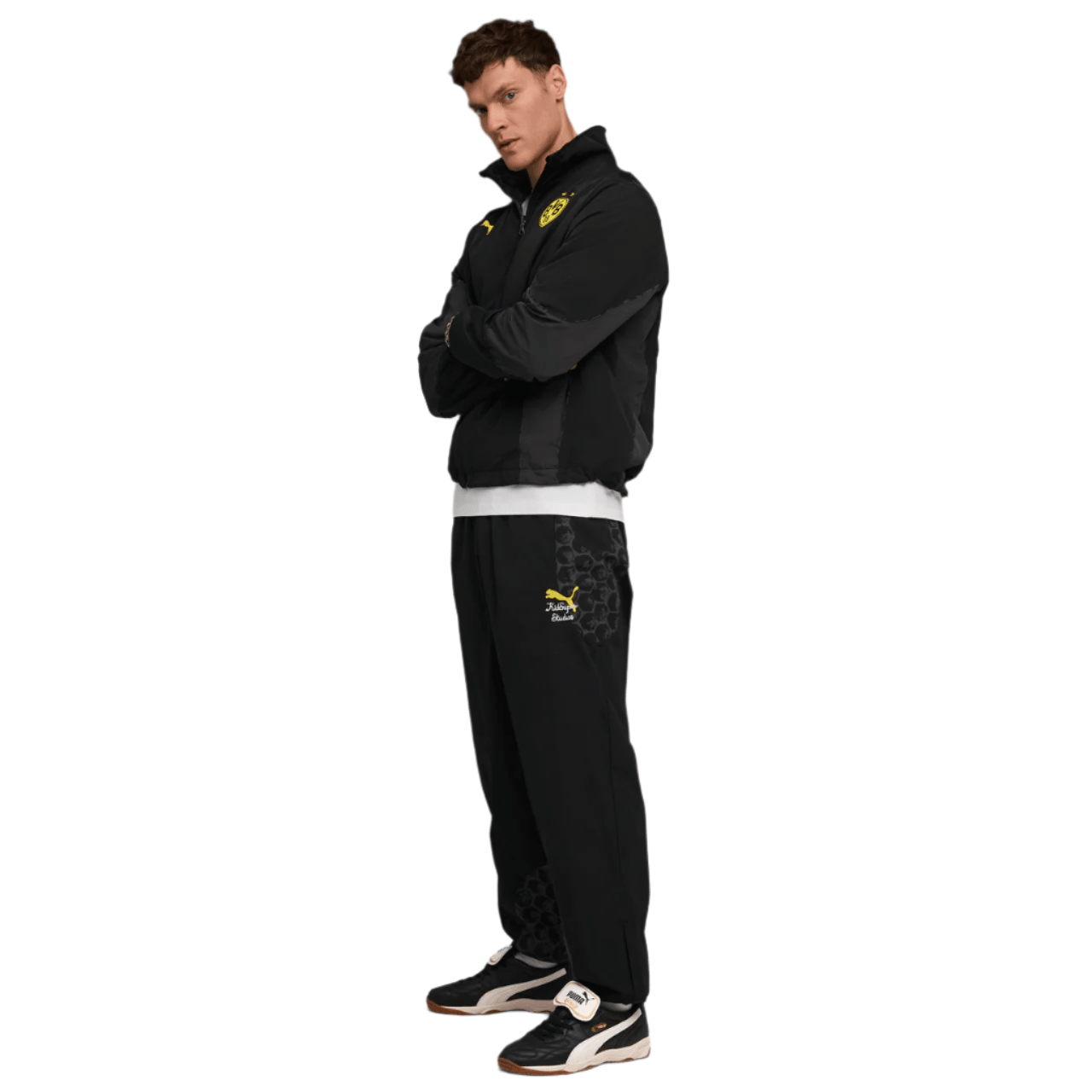 Puma BVB 25/26 KidSuper Reversible Jacket (Puma Black/Faster Yellow) | SoccerWearhouse