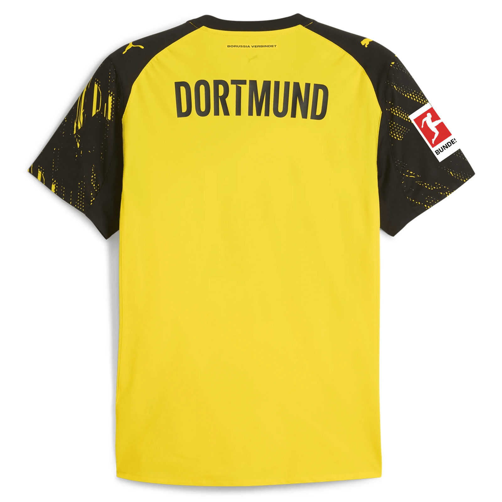 Puma BVB Dortmund Authentic Emre Can Home Jersey w/ Bundesliga Patch 25/26 (Faster Yellow/Puma Black) | SoccerWearhouse