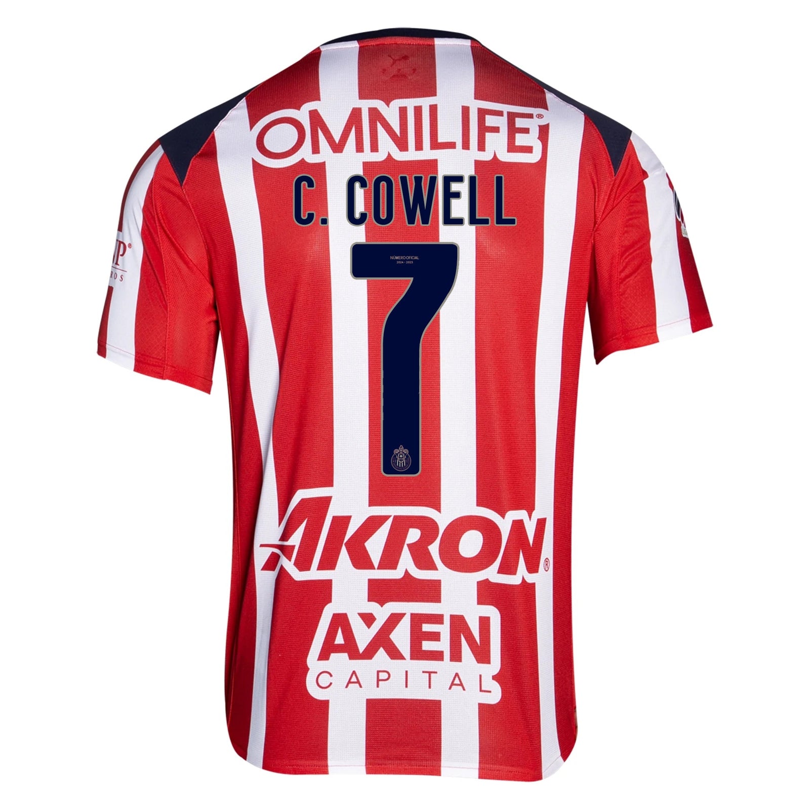 Puma Cade Cowell Men's Chivas De Guadalajara Home Jersey 25/26 (Puma Red/White) | SoccerWearhouse