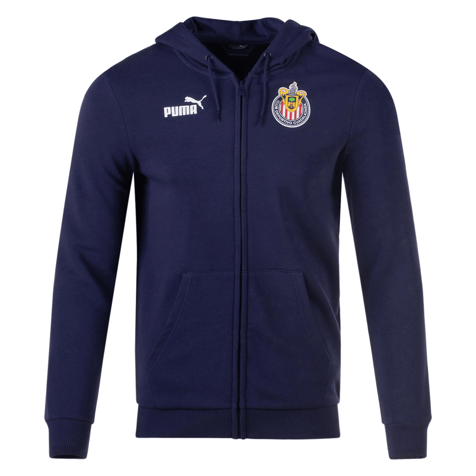 Puma Chivas Football Culture Hooded Full Zip Jacket 24/25 (Puma Navy/Puma White) | SoccerWearhouse