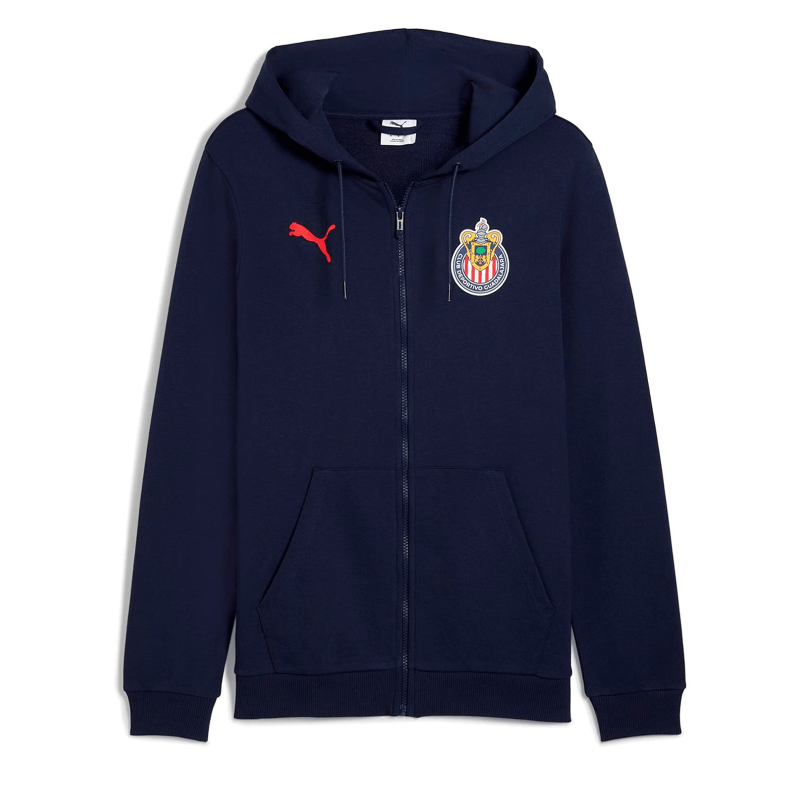 Puma Chivas Football Culture Hooded Sweat Jacket (Puma Navy/Puma Red) | SoccerWearhouse
