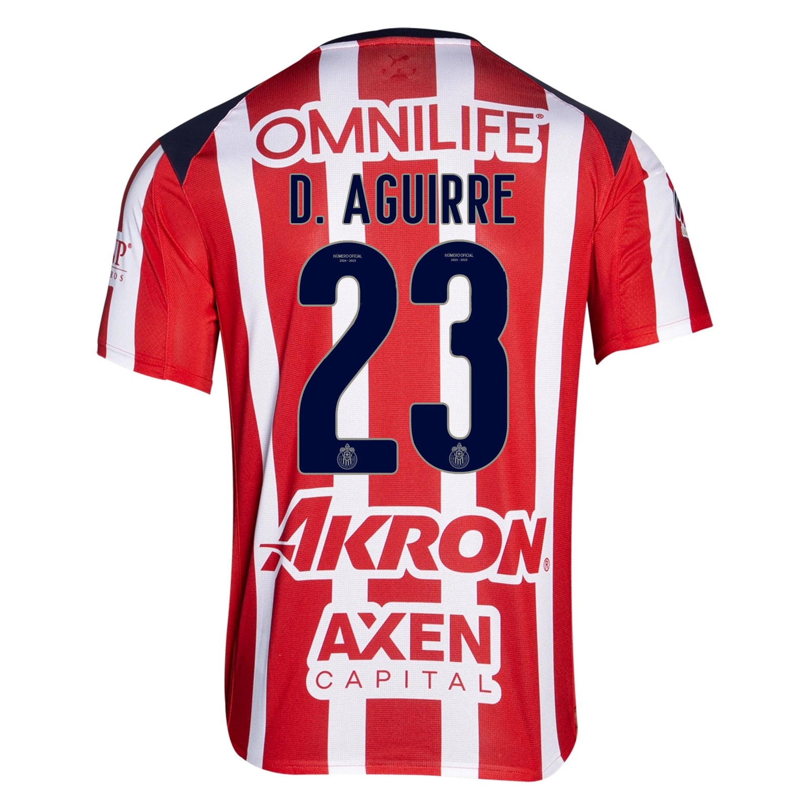 Puma Daniel Aguirre Men's Chivas De Guadalajara Home Jersey 25/26 (Puma Red/White) | SoccerWearhouse