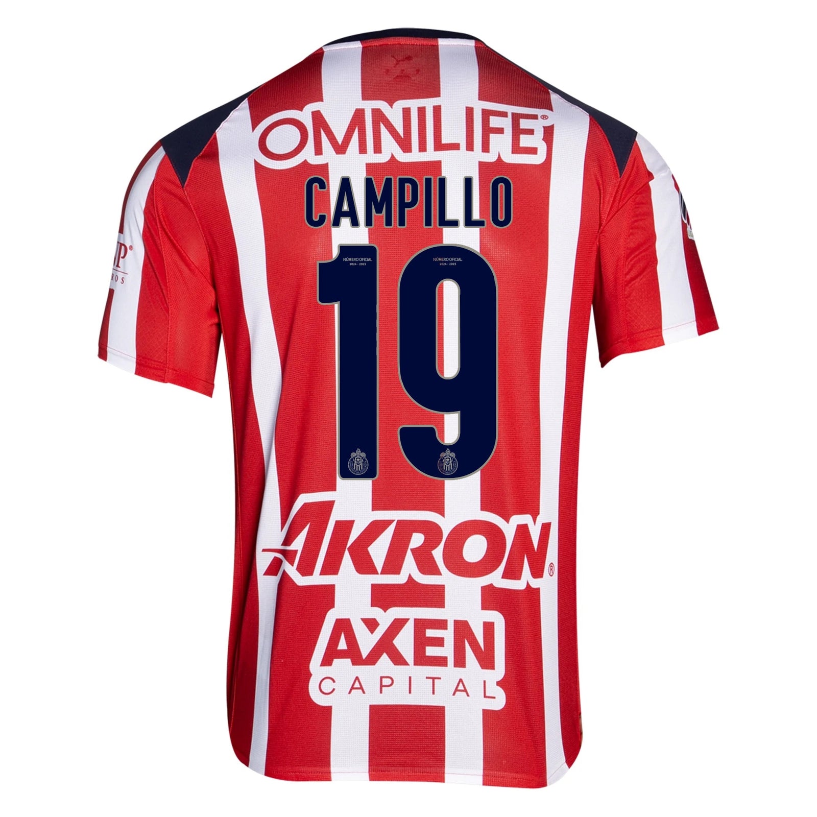 Puma Diego Campillo Men's Chivas De Guadalajara Home Jersey 25/26 (Puma Red/White) | SoccerWearhouse