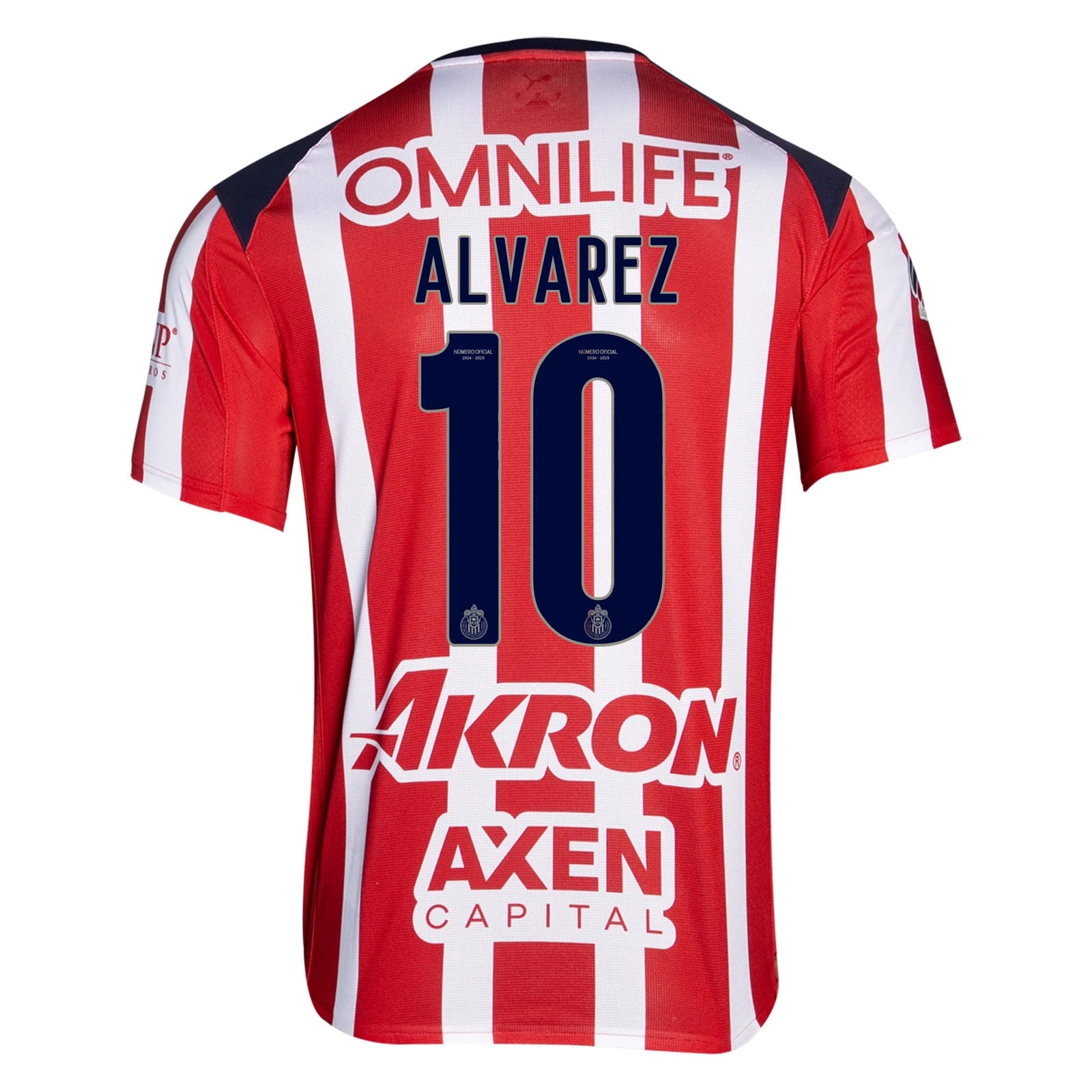 Puma Efrain Alvarez Men's Chivas De Guadalajara Home Jersey 25/26 (Puma Red/White) | SoccerWearhouse