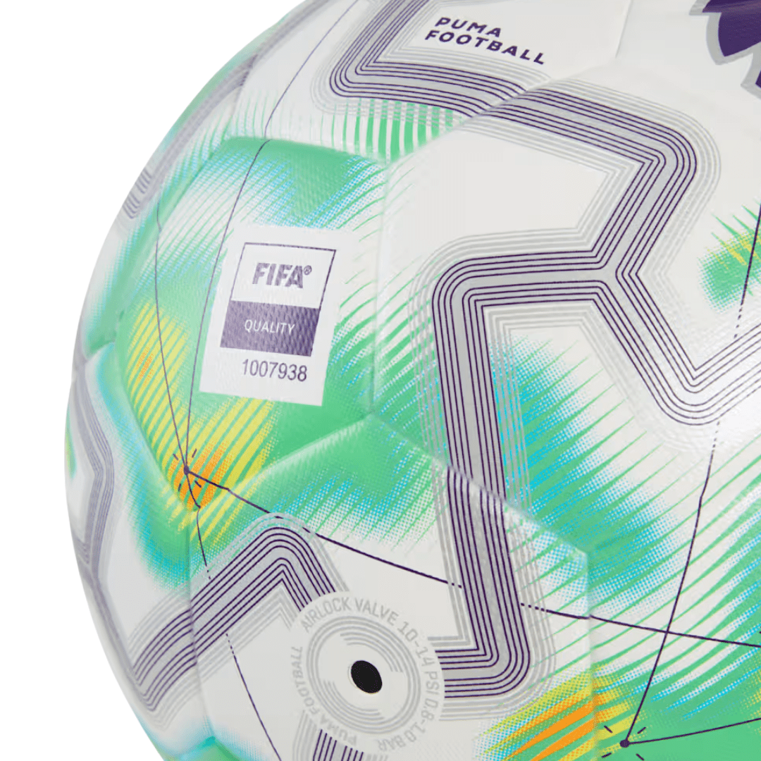 PUMA English Premier League Orbita Match PL Thrill Soccer Ball (White/Multi) | SoccerWearhouse