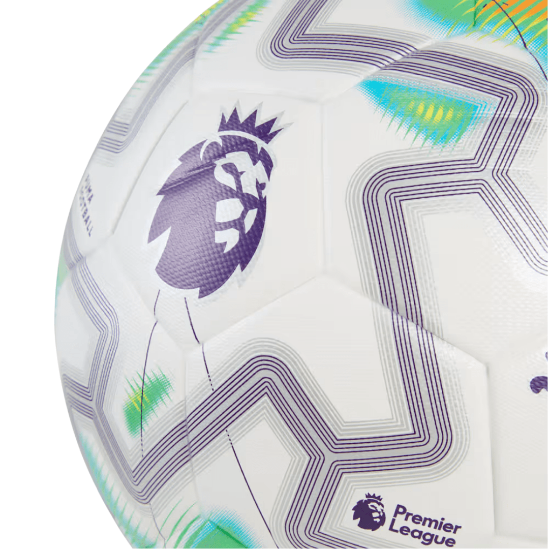 PUMA English Premier League Orbita Match PL Thrill Soccer Ball (White/Multi) | SoccerWearhouse