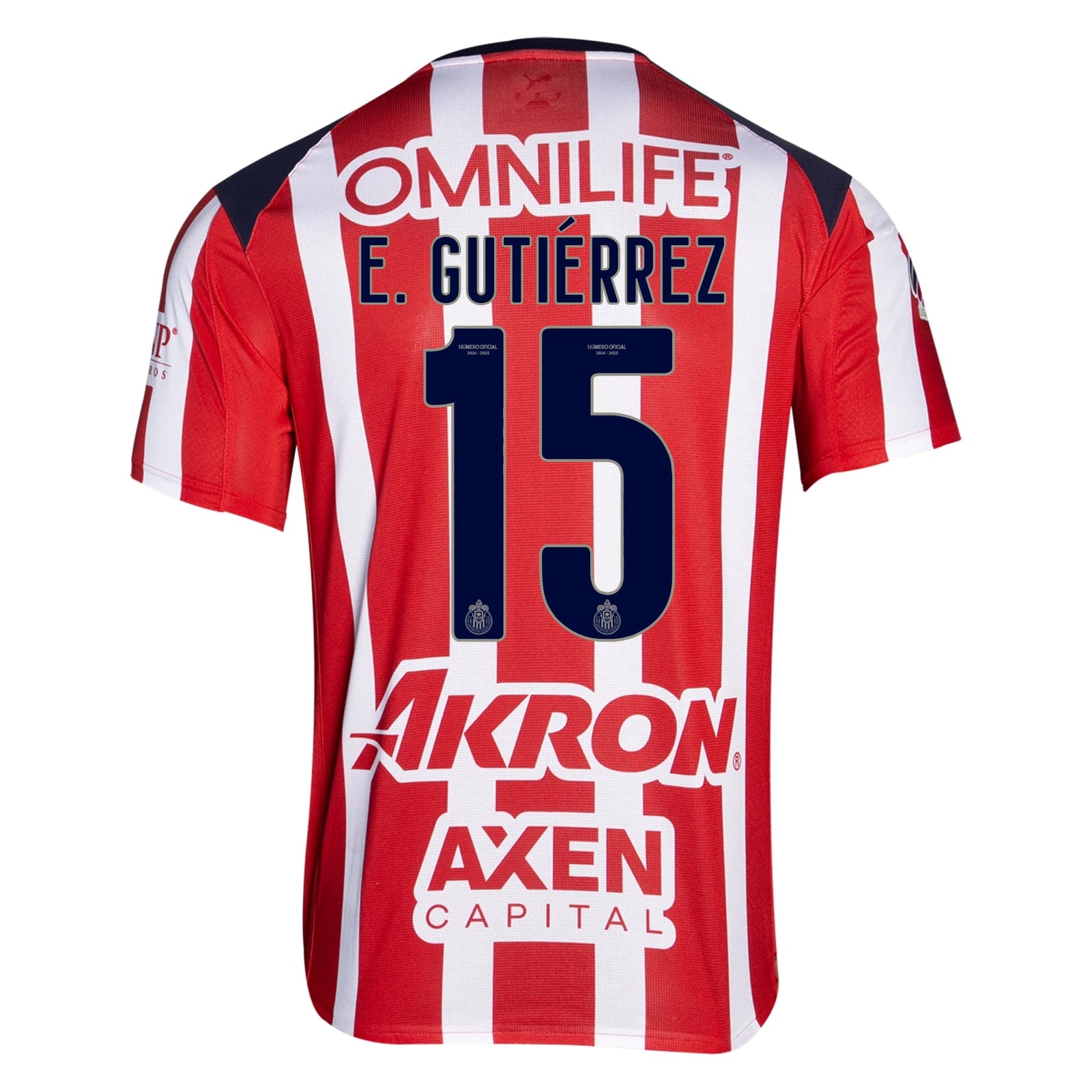 Puma Erick Gutierrez Men's Chivas De Guadalajara Home Jersey 25/26 (Puma Red/White) | SoccerWearhouse
