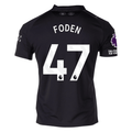 Puma Foden Men's Manchester City Away Jersey 25/26 w/ NRFR + EPL Patches (Puma Black)