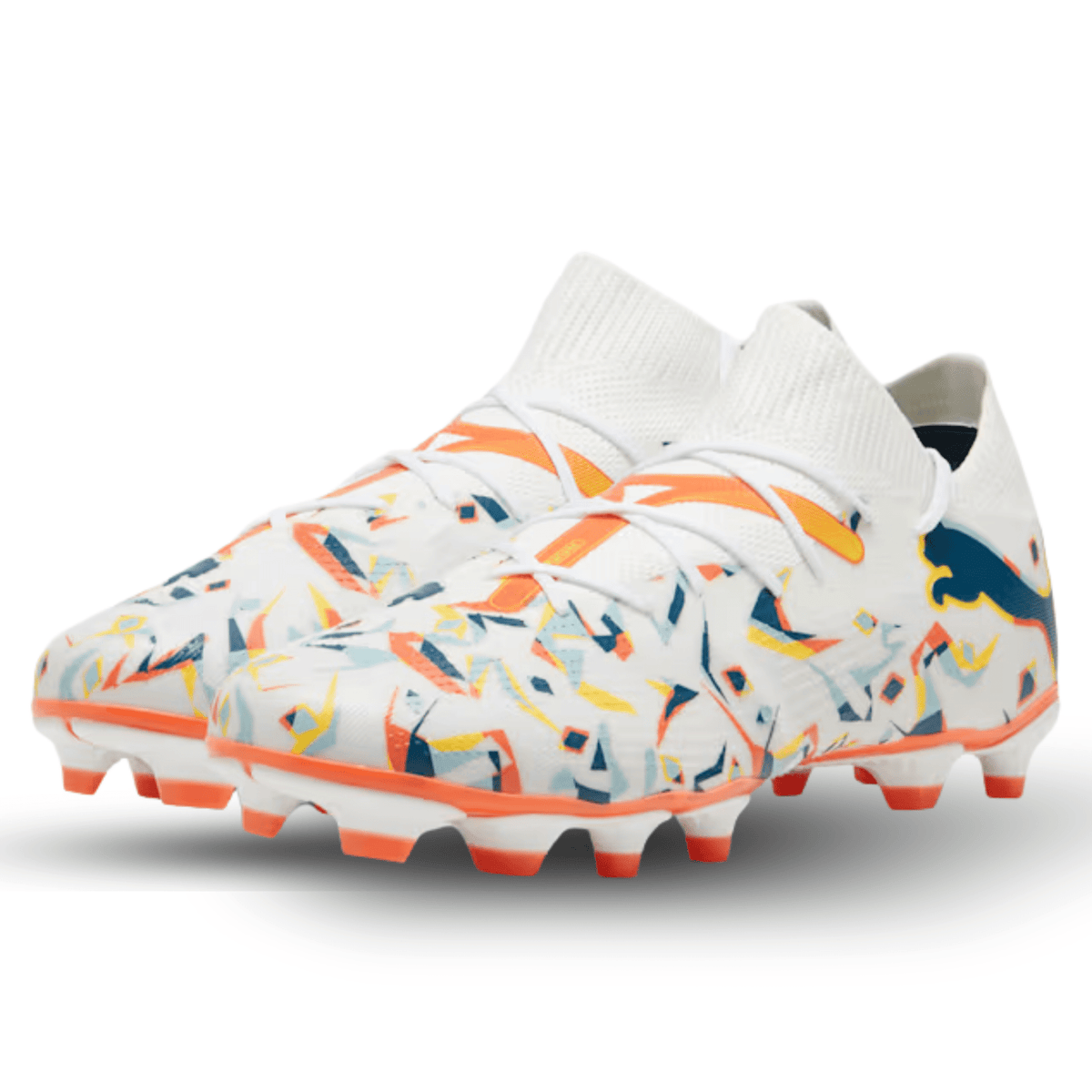 Puma Future 7 Match Creativity FG/AG Soccer Cleats (Puma White/Ocean Tropic) | SoccerWearhouse