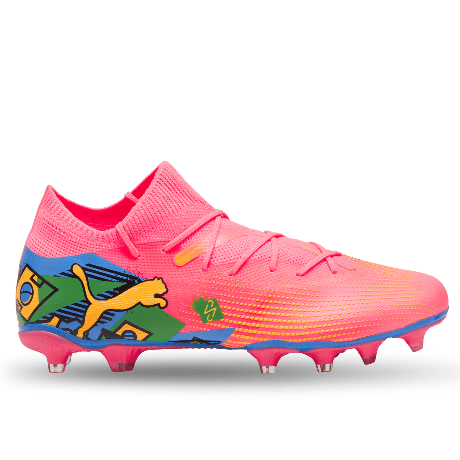 Puma Future 7 Match NJR FG/AG Soccer Cleats (Sunset Glow/Puma Black) | SoccerWearhouse