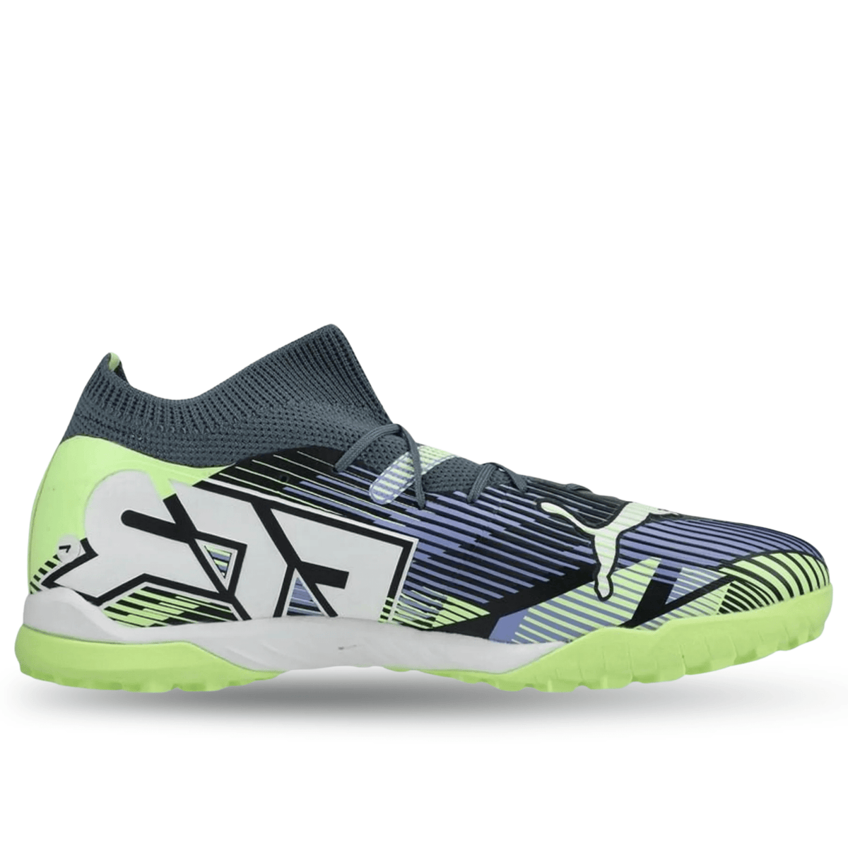 Puma Future 7 Match Turf Soccer Shoes (Gray Skies/Fizzy Apple) | SoccerWearhouse