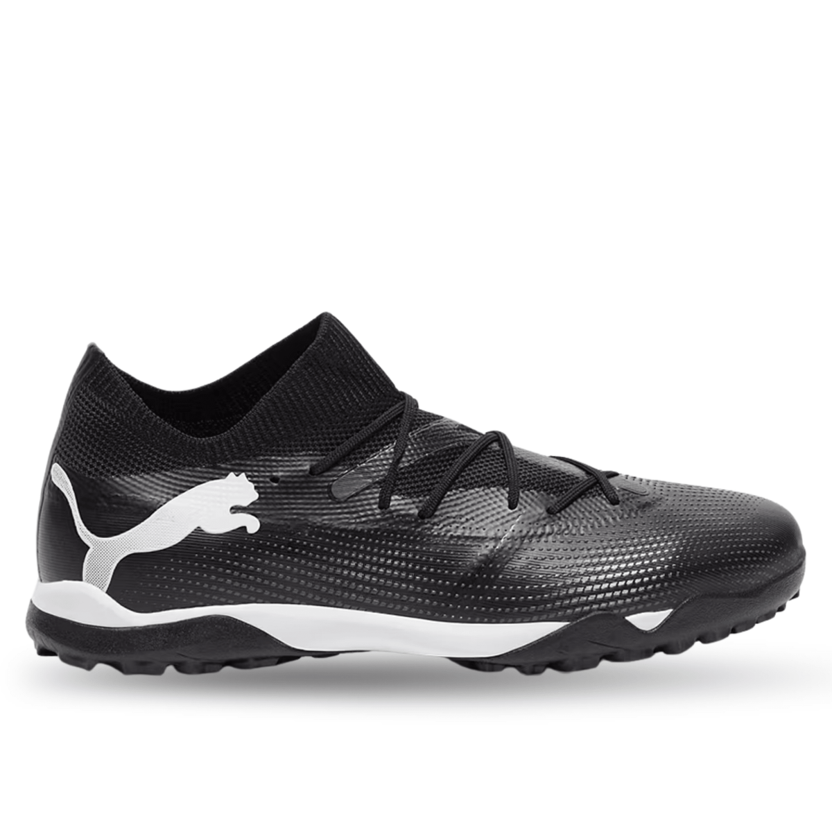 Puma Future 7 Match Turf Soccer Shoes (Puma Black/Puma White) | SoccerWearhouse