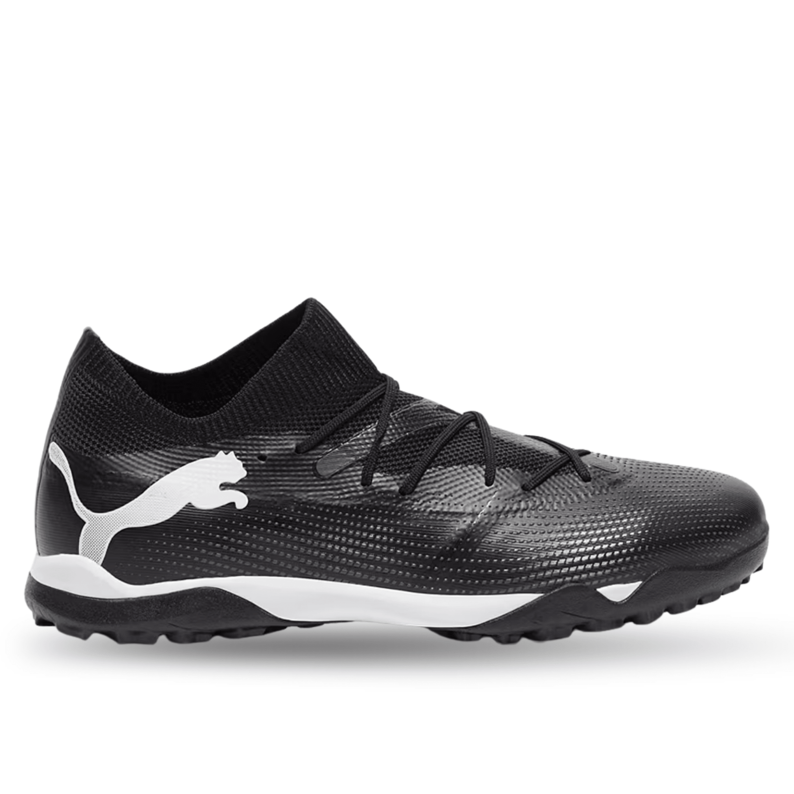 Puma Future 7 Match Turf Soccer Shoes (Puma Black/Puma White) | SoccerWearhouse