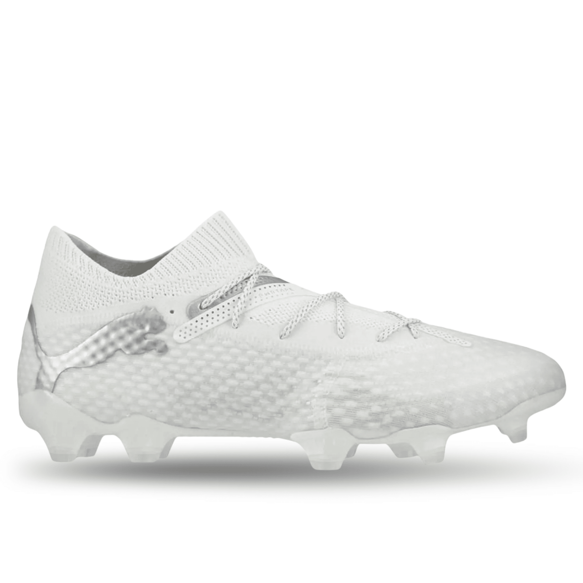 Puma Future 7 Ultimate FG/AG Soccer Cleats (Puma Silver/Puma White) | SoccerWearhouse
