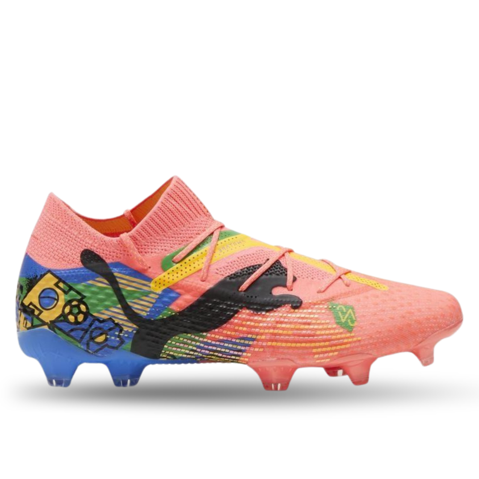 Puma Future 7 Ultimate Neymar Jr. FG/AG Soccer Cleats (Sunset Glow/Puma Black) | SoccerWearhouse
