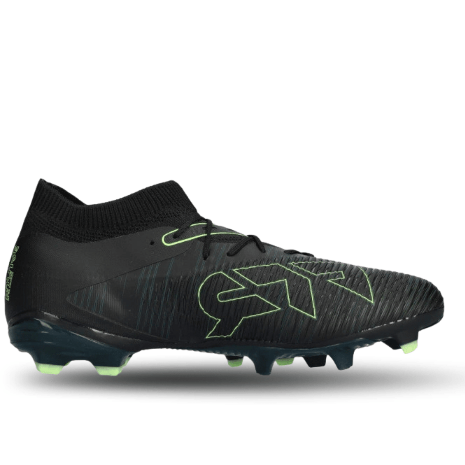 Puma Future 8 Match FG/AG Soccer Cleats (Black/Fizzy Light/Green) | SoccerWearhouse