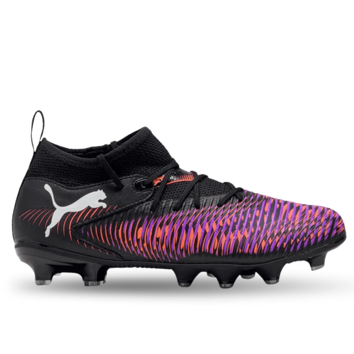 Puma Future 8 Match FG/AG Soccer Cleats (Black/Glowing Red) | SoccerWearhouse